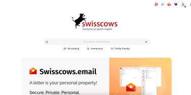 Moteur de recherche Swisscows promouvant la confidentialité pour toute la famille